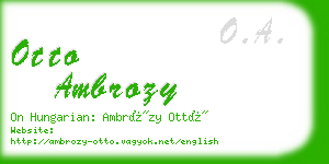 otto ambrozy business card